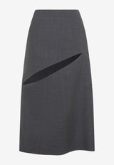 Slash Midi Pencil Skirt
