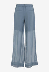 Organza Wide-Leg Pants