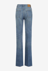 Washed Straight-Leg Jeans