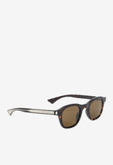 Engraved Logo Square Sunglasses