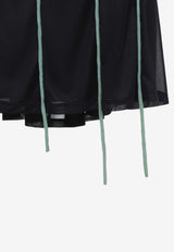 3D Flower Applique Midi Skirt