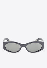 Oval Acetate Sunglasses