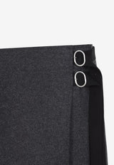 Wrap Wool Midi Skirt