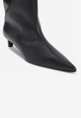 Pointed-Toe Mid-Calf Boots