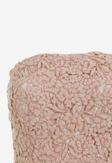 Strapless Floral Midi Dress