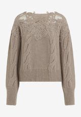 Cable-Knit Wool Sweater