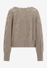 Cable-Knit Wool Sweater