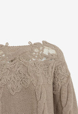 Cable-Knit Wool Sweater