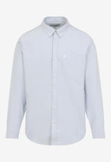 Long-Sleeved Logo-Embroidered Shirt