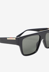 Rectangular Acetate Sunglasses