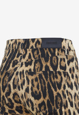 Animalier-Printed Bootcut Jeans