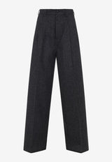 Wide-Leg Wool Pants