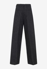 Wide-Leg Wool Pants