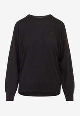 Logo-Embroidered Wool Sweater