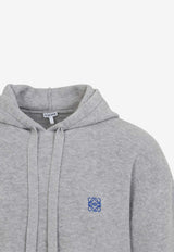 Logo-Embroidered Hooded Sweatshirt in Wool