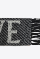 Fringed Alpaca and Wool Scarf