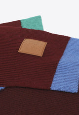 Wool Scarf with Logo-Patch