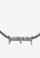 Typo Metal Brass Necklace