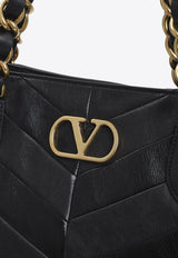 VLogo Leather Tote Bag