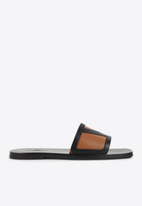 Vlogo-Patch Leather Sandals