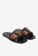 Vlogo-Patch Leather Sandals