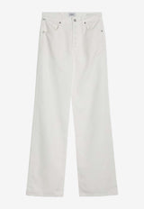 Citizens Of Humanity Logo Patch Straight-Leg Jeans White 17461664/Q_CITIZ-SOFWH