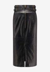 Leather Midi Skirt