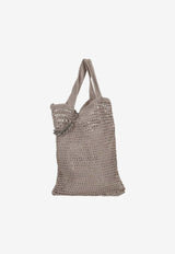 Niccolò Pasqualetti Coya Macramé Tote Bag Beige NP07B005COYA_BEIGE