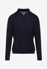 Wool Long-Sleeved Polo Sweater