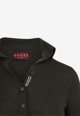 Signature Web-Trimmed Polo Sweater