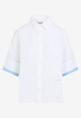 Double-Cuff Short-Sleeved Shirt