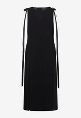 Bow Ribbon Tail Midi Dress