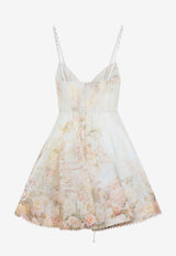 Memento Twist Front Floral Mini Dress