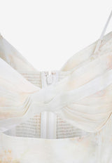 Memento Twist Front Floral Mini Dress