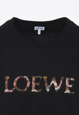 Crewneck T-shirt with Embroidered-Logo