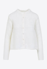 Mohair-Blend Cardigan with Anagram