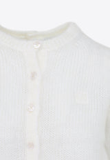 Mohair-Blend Cardigan with Anagram