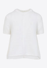 Crewneck Mohair-Blend Knit Top