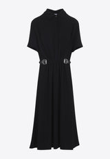 Belted Midi Shirt Dress