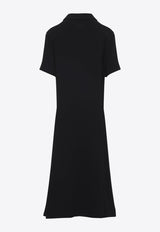 Gathered Midi Dress with Belt