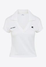 V-neck Cropped Polo T-shirt