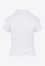 V-neck Cropped Polo T-shirt