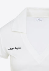 V-neck Cropped Polo T-shirt