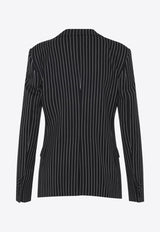 Barathea Striped Wool Jacket