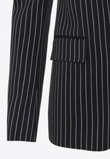 Barathea Striped Wool Jacket