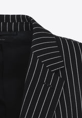 Barathea Striped Wool-Blend Blazer