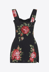 Bouquet Print Mini Dress