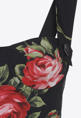 Bouquet Print Bustier Mini Dress