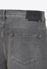 Wide-Leg Faded Jeans