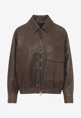 Leather Bomber Jacket
